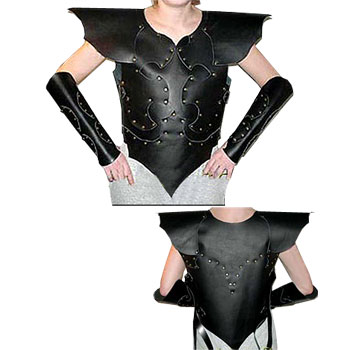 Damen - Lederr�stung Mondschatten - schwarz