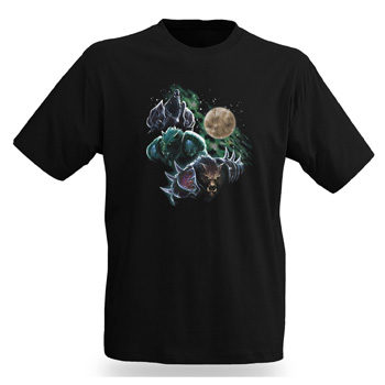 WoW Three Worgen Moon T-Shirt