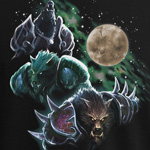 WoW Three Worgen Moon T-Shirt