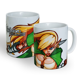 Kriegerelfe - closeup Tasse